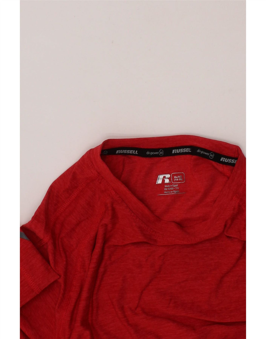 RUSSELL ATHLETIC Boys Top Long Sleeve 14-15 Years XL Red Vintage Russell Athletic and Second-Hand Russell Athletic from Messina Hembry 