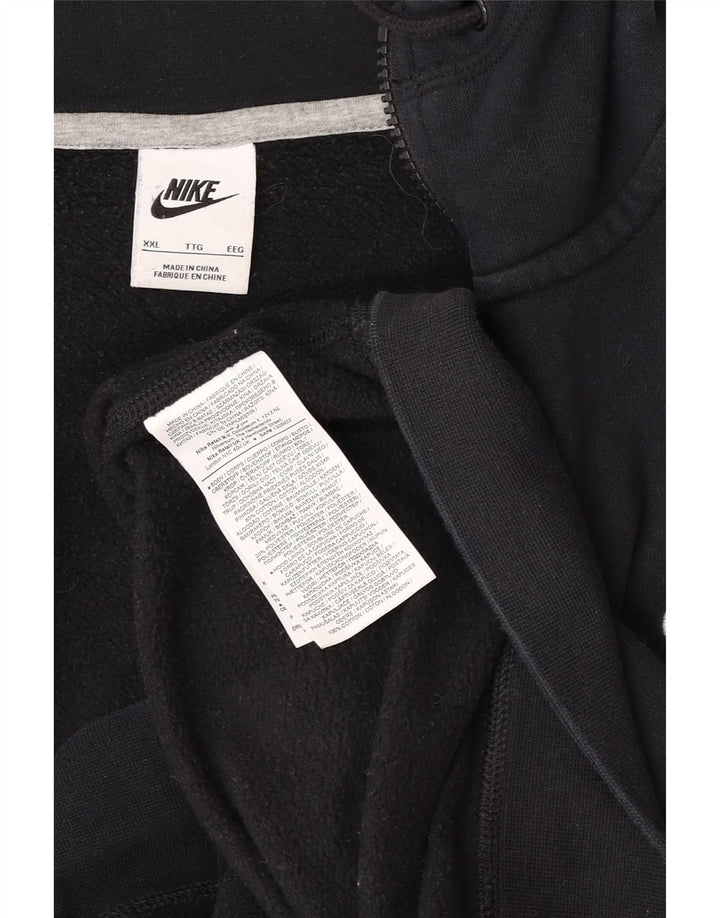 Мужской свитер с капюшоном на молнии Nike 2XL, черный, хлопок