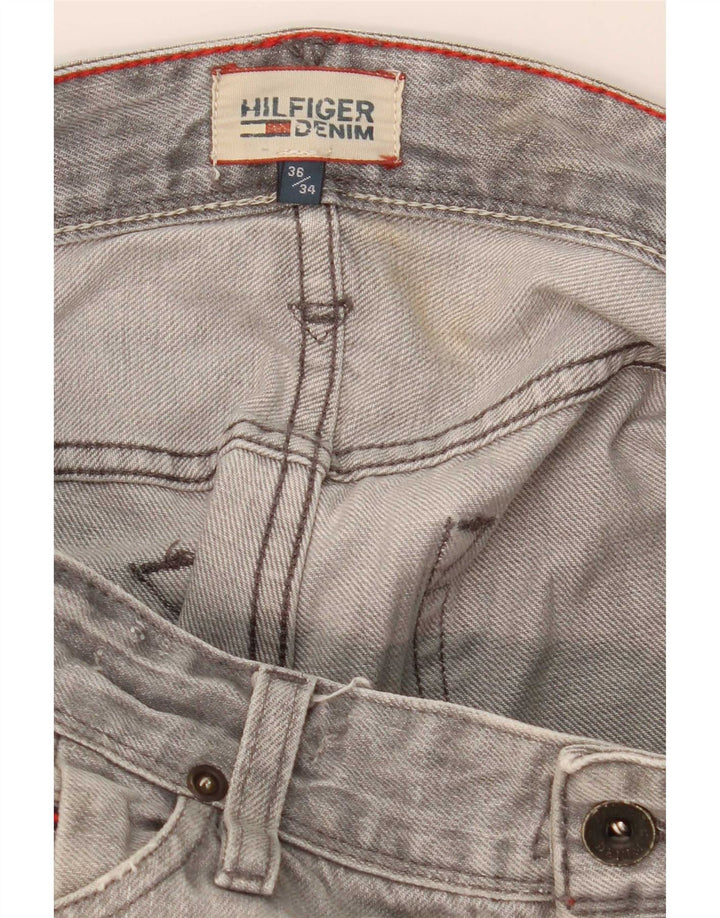 Мужские узкие джинсы Tommy Hilfiger W36 L34 Серые