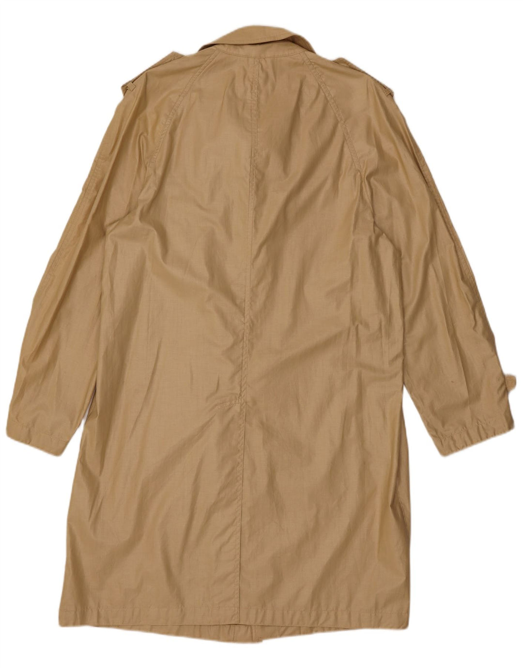 ВИНТАЖНЫЙ женский тренч UK 14 средний бежевый хлопок