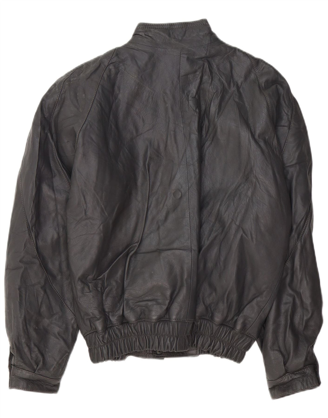 Мужская кожаная куртка VINTAGE UK 40, большая серая кожаная