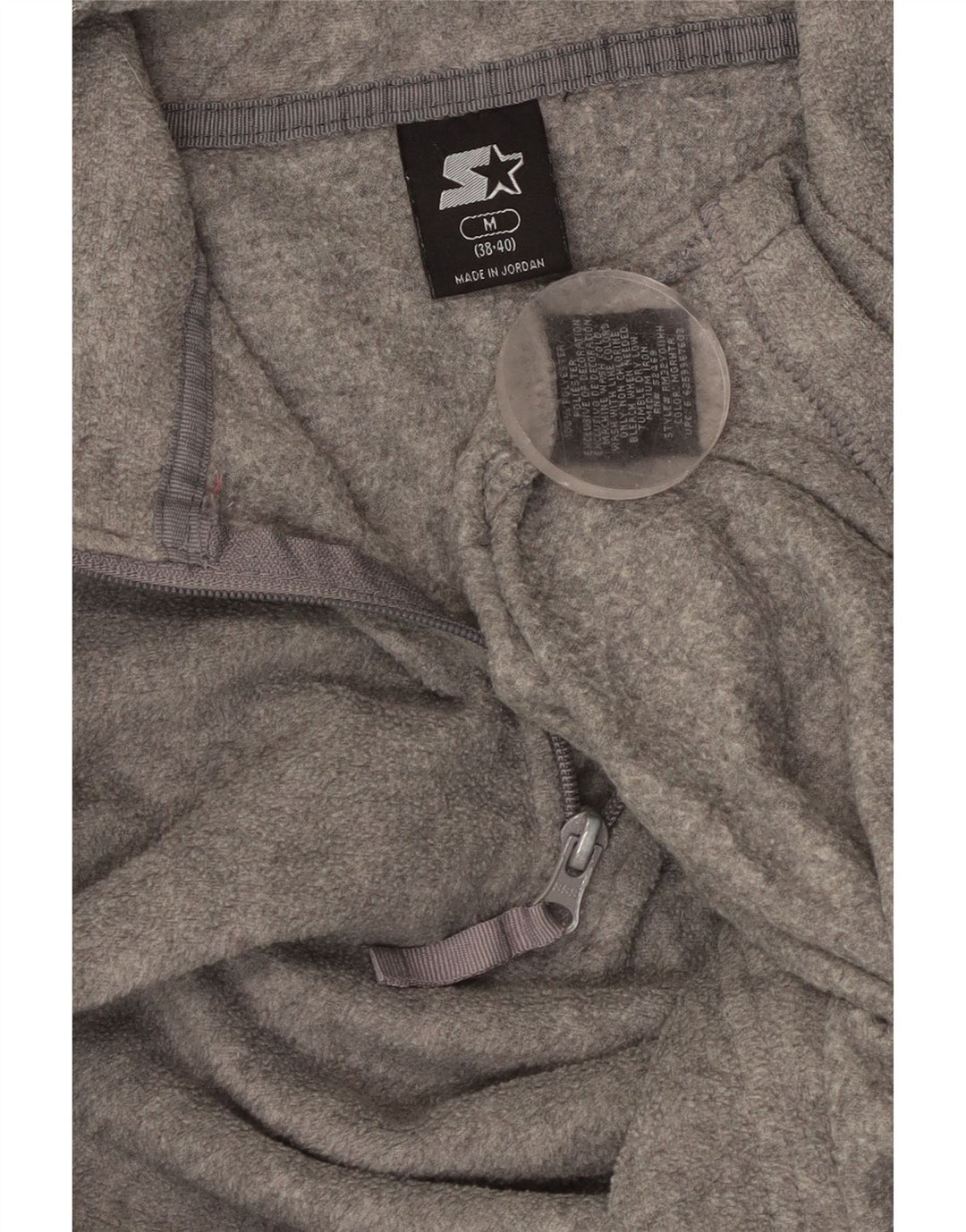 Мужской флисовый джемпер Starter с рисунком на молнии, Великобритания, 38/40, средний серый полиэстер