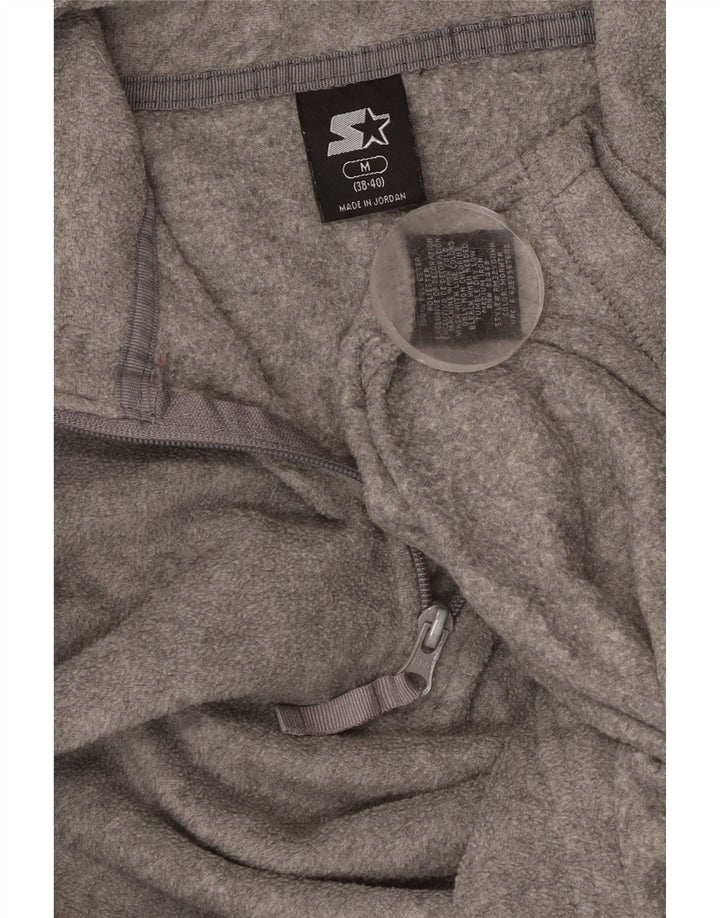 Мужской флисовый джемпер Starter с рисунком на молнии, Великобритания, 38/40, средний серый полиэстер