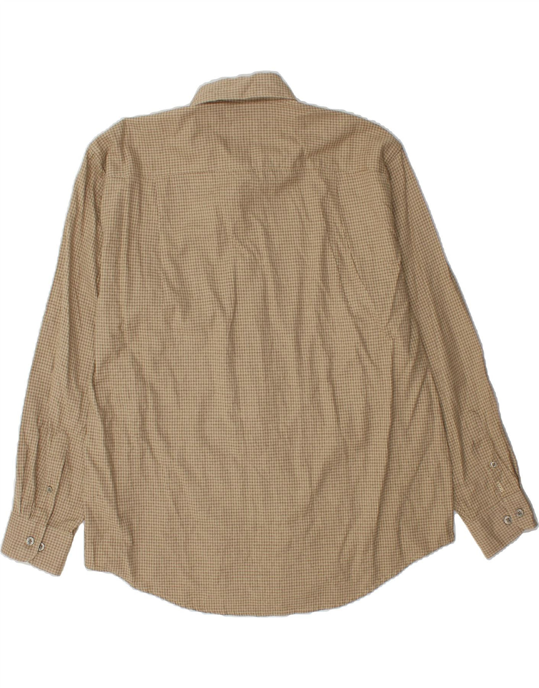 IZOD Mens Flannel Shirt Large Beige Check Cotton Vintage Izod and Second-Hand Izod from Messina Hembry 