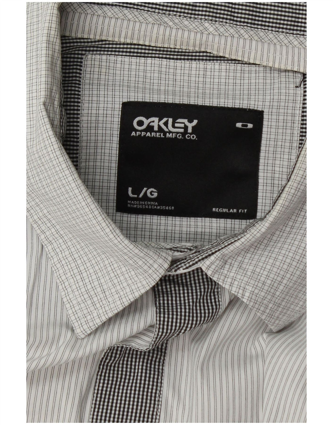 Мужская рубашка Oakley большая белая в стиле пэчворк