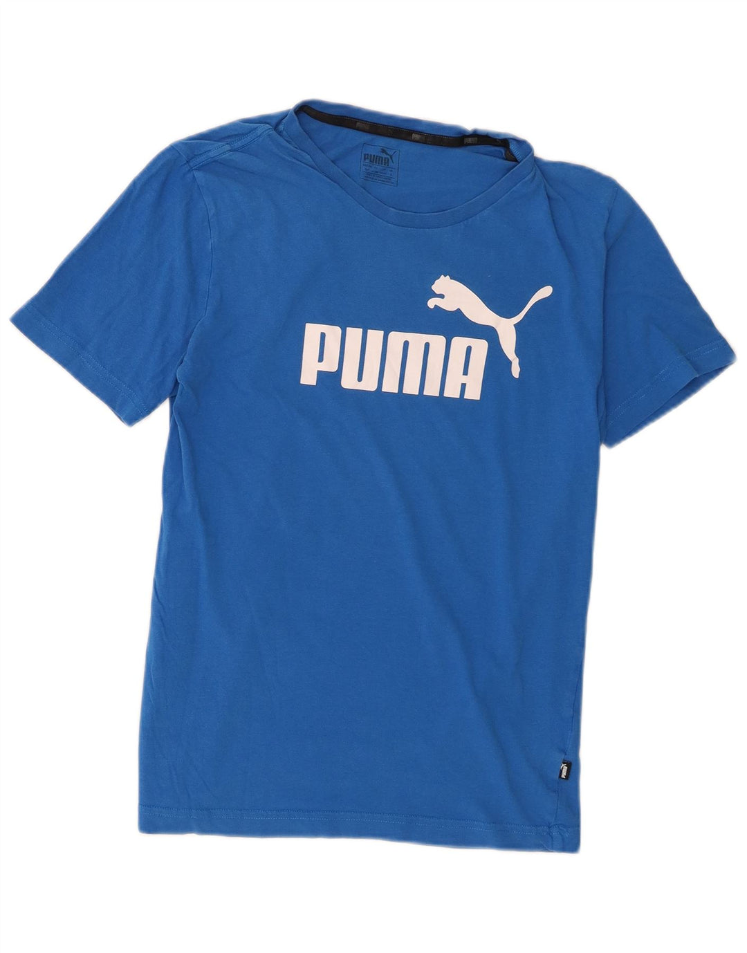 Мужская футболка с графическим рисунком Puma, маленькая синяя хлопковая футболка