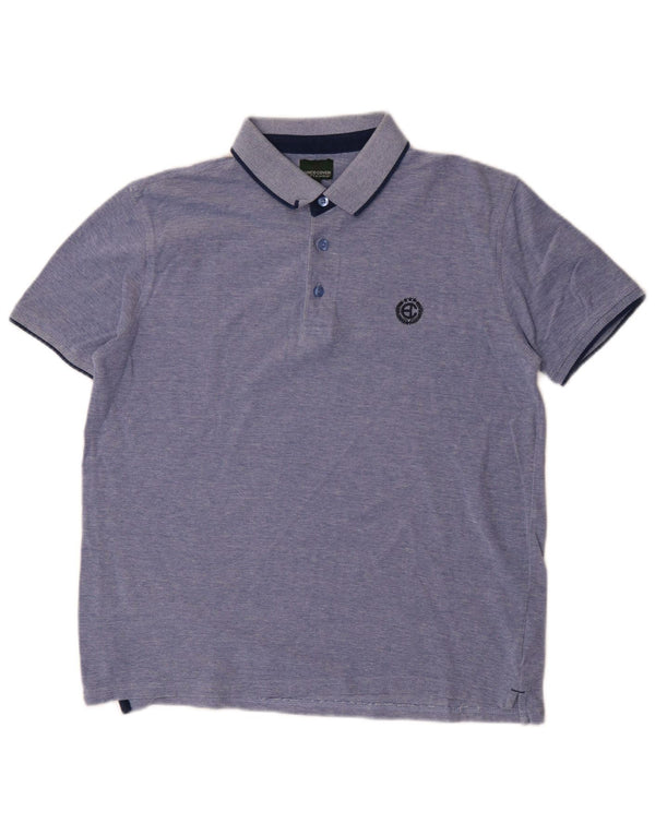Enrico Coveri Mens Polo Shirt Medium Blue Cotton