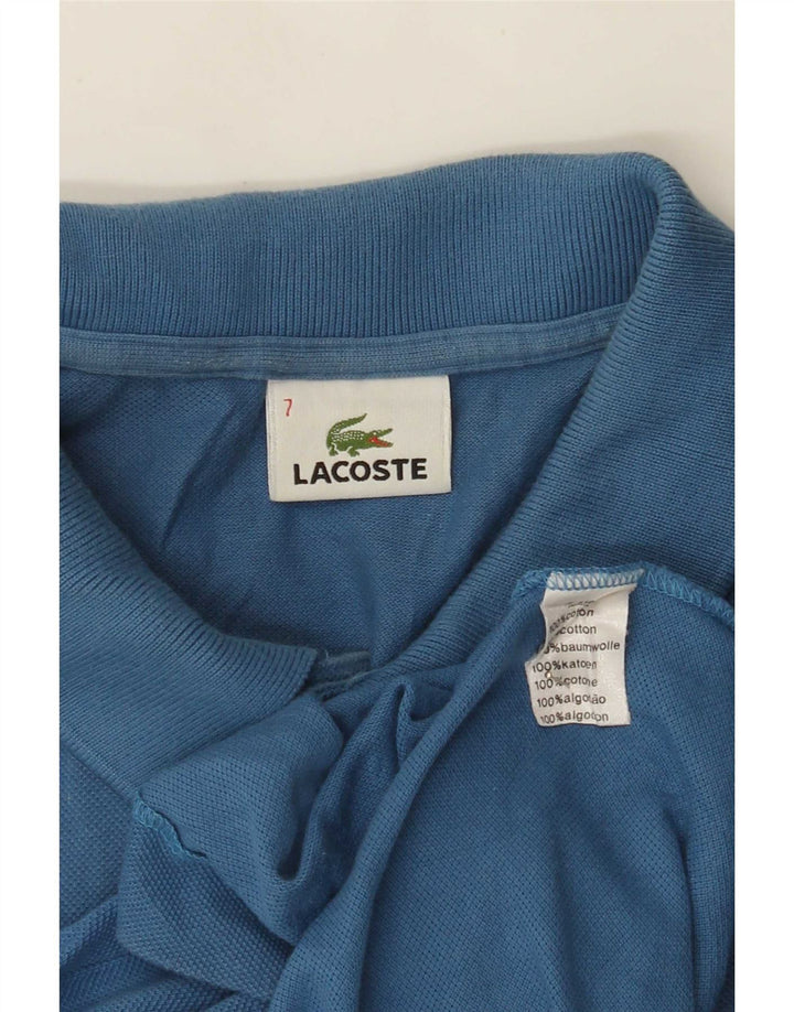 Мужская рубашка-поло Lacoste, размер 7, 2XL, синяя, хлопок