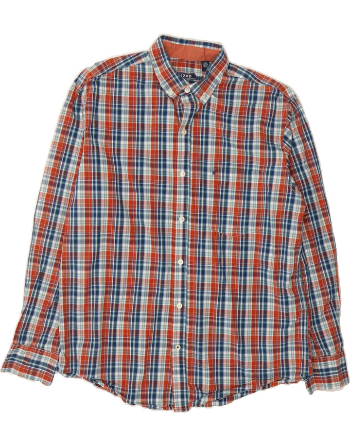 IZOD Mens Shirt Medium Multicoloured Check Vintage Izod and Second-Hand Izod from Messina Hembry 