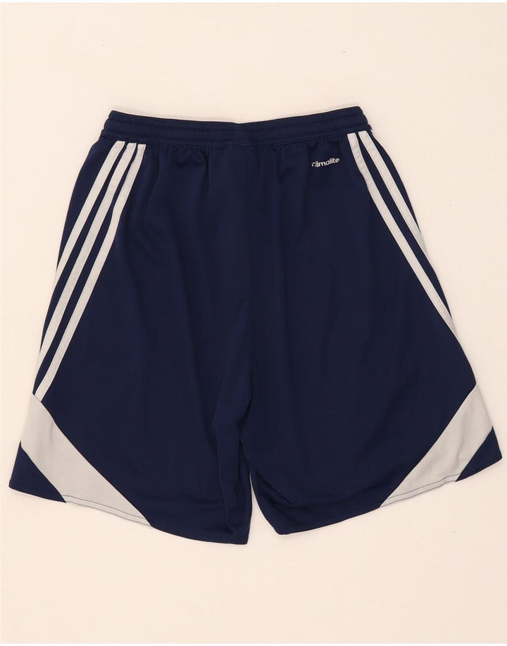 Мужские спортивные шорты Adidas Climalite, маленькие синие, полиэстер с цветными блоками
