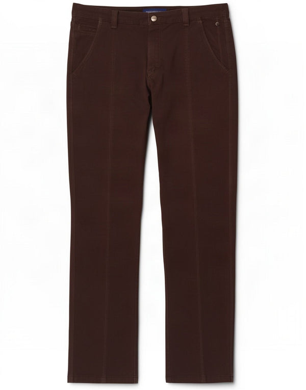 Trussardi Мужские прямые брюки-чинос IT 50, большие W34 L32, коричневый хлопок