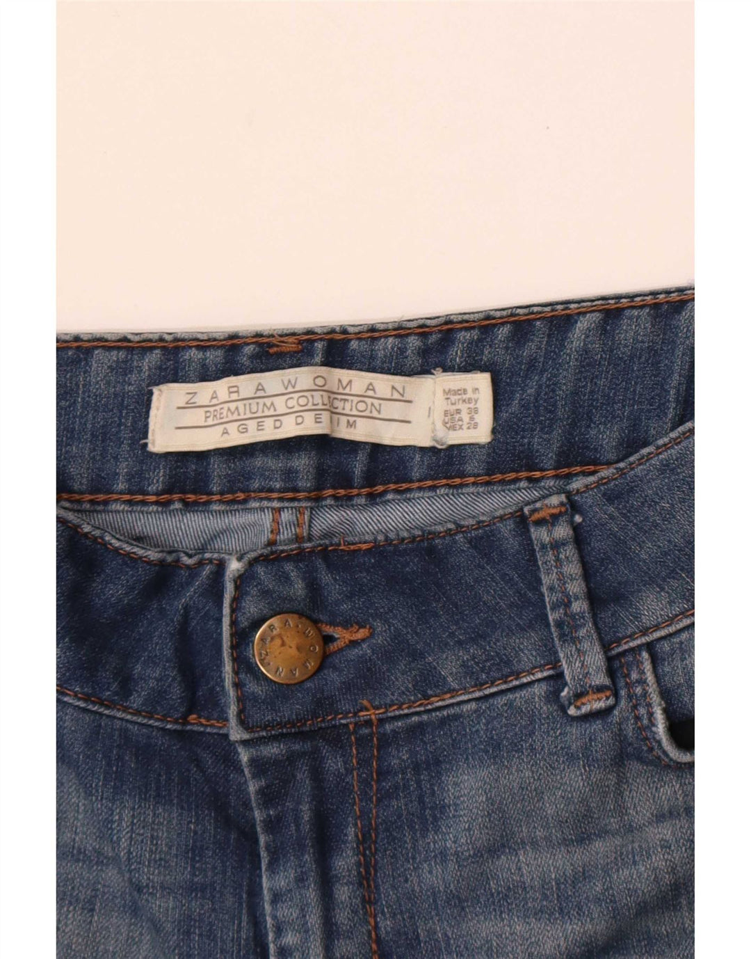 Женские расклешенные джинсы Zara EU 38 Small W28 L30 Синие