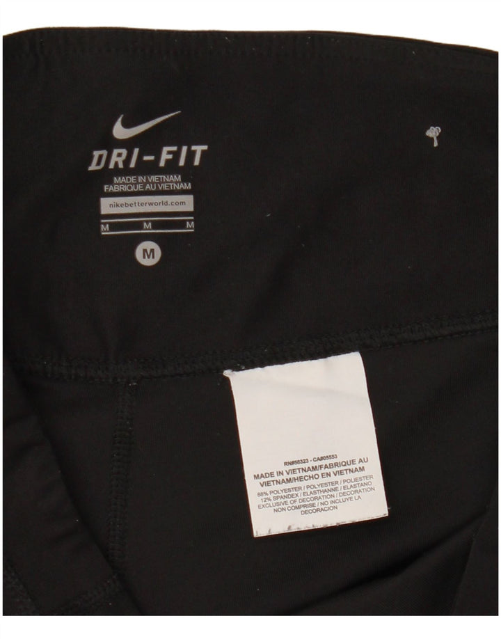 Женские спортивные брюки-капри Nike Dri Fit UK 14, средний черный полиэстер