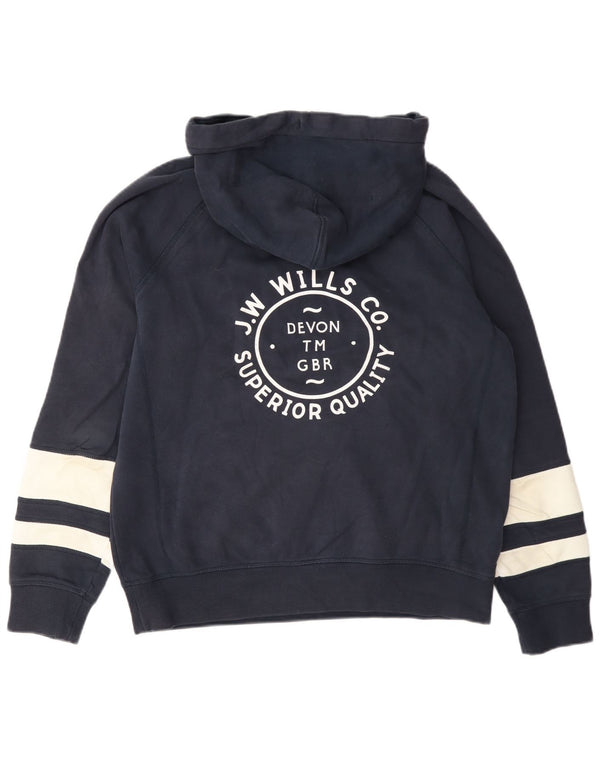 Женский джемпер с капюшоном Jack Wills UK 12, средний темно-синий с цветными блоками