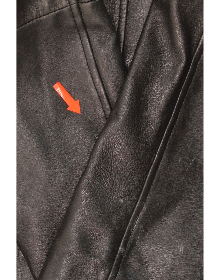 GIPSY Womens Leather Jacket UK 14 Large Black Leather Vintage Gipsy and Second-Hand Gipsy from Messina Hembry 