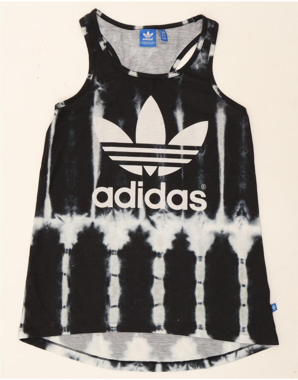 Женский жилет Adidas с графическим рисунком UK 6 XS Black Tie Dye, полиэстер