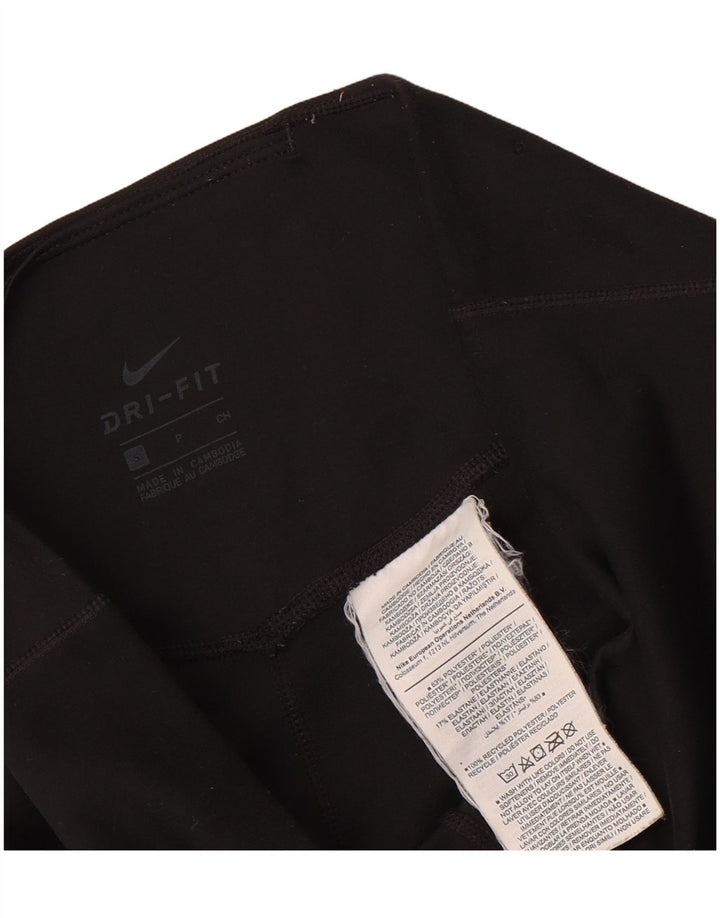 Женские леггинсы Nike Dri Fit UK 10, маленькие черные полиэстер