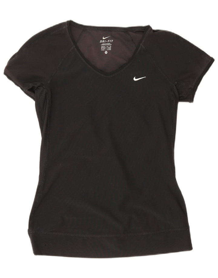 Женская футболка Nike Dri Fit UK 12/14, средний черный полиэстер