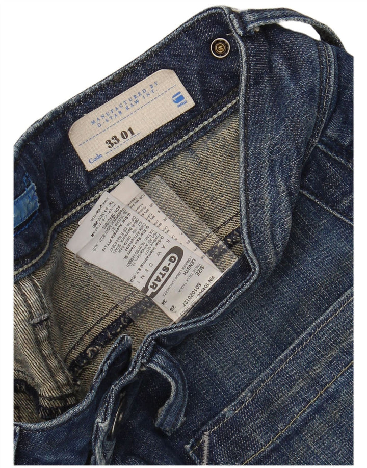 Женские супертонкие джинсы G-STAR W28 L34 синие, хлопок