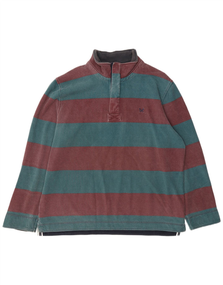 Crew Clothing Мужской свитшот с воротником на молнии джемпер 2XL в разноцветную полоску