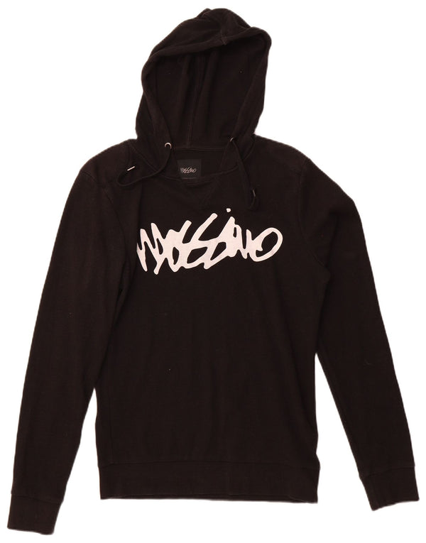 Мужской топ с капюшоном и графикой Mossimo, средний черный, с длинными рукавами