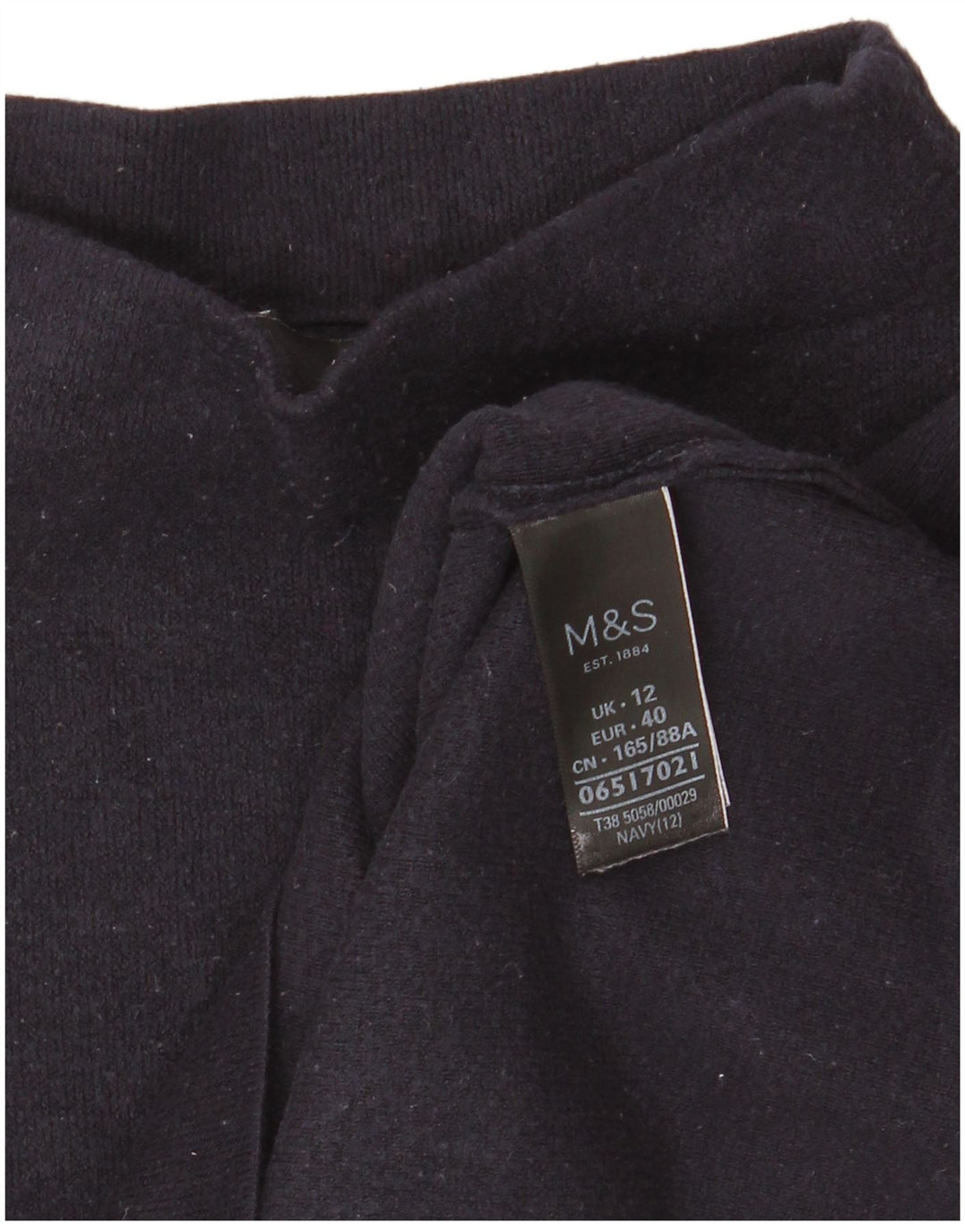Женский топ с длинным рукавом Marks & Spencer UK 12, средний темно-синий, вискоза
