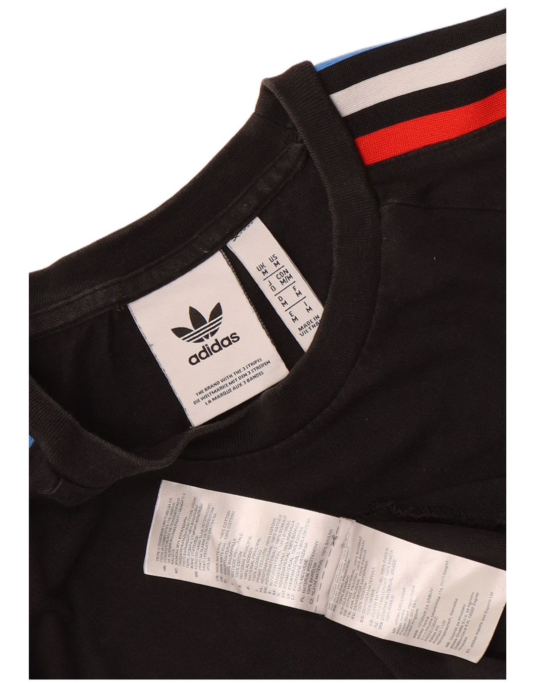 Мужская футболка с рисунком Adidas Top Medium Black Cotton