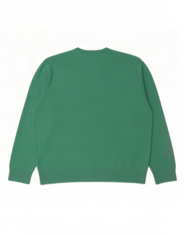 Мужской джемпер с v-образным вырезом Marks & Spencer Blue Harbour, XL, зеленый акрил