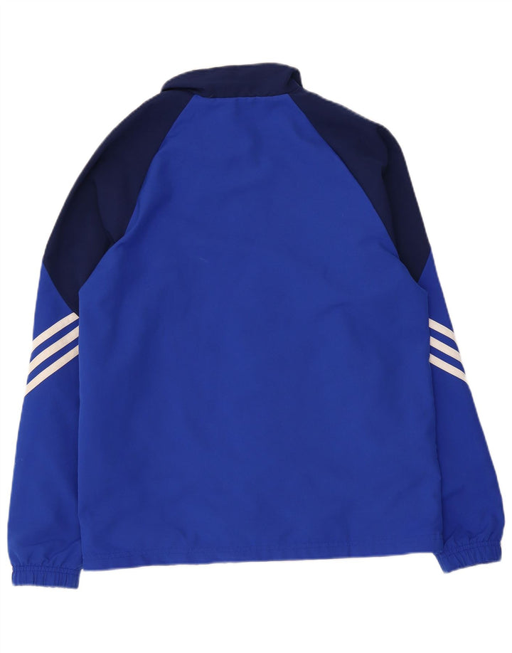 Спортивный костюм Adidas для мальчиков, верхняя куртка 15–16 лет, синий полиэстер с цветными блоками XL