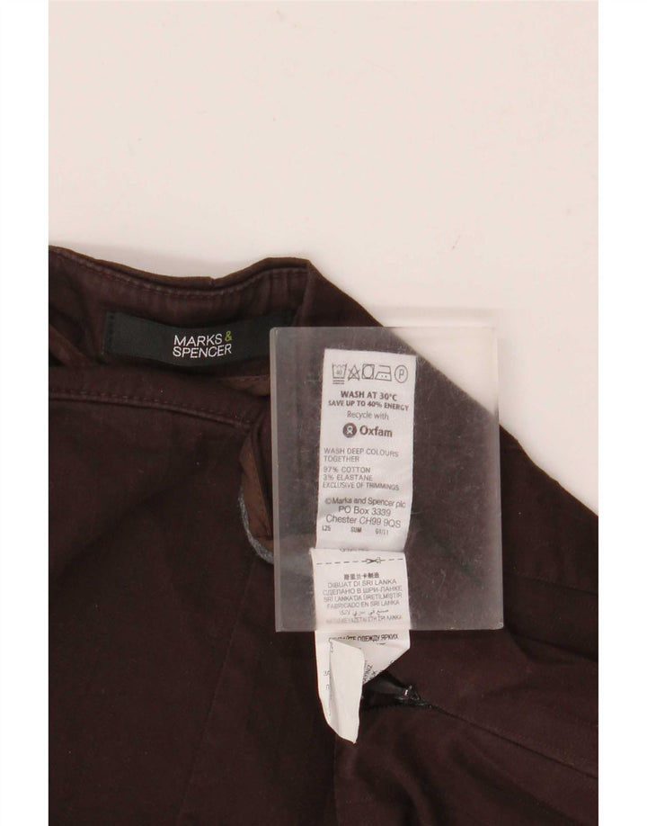 Женские прямые капри Marks & Spencer UK 12 Medium W30 L22 Коричневые