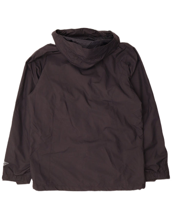 COLUMBIA Мужская ветровка с капюшоном Omni-Tech UK 38, средний черный нейлон