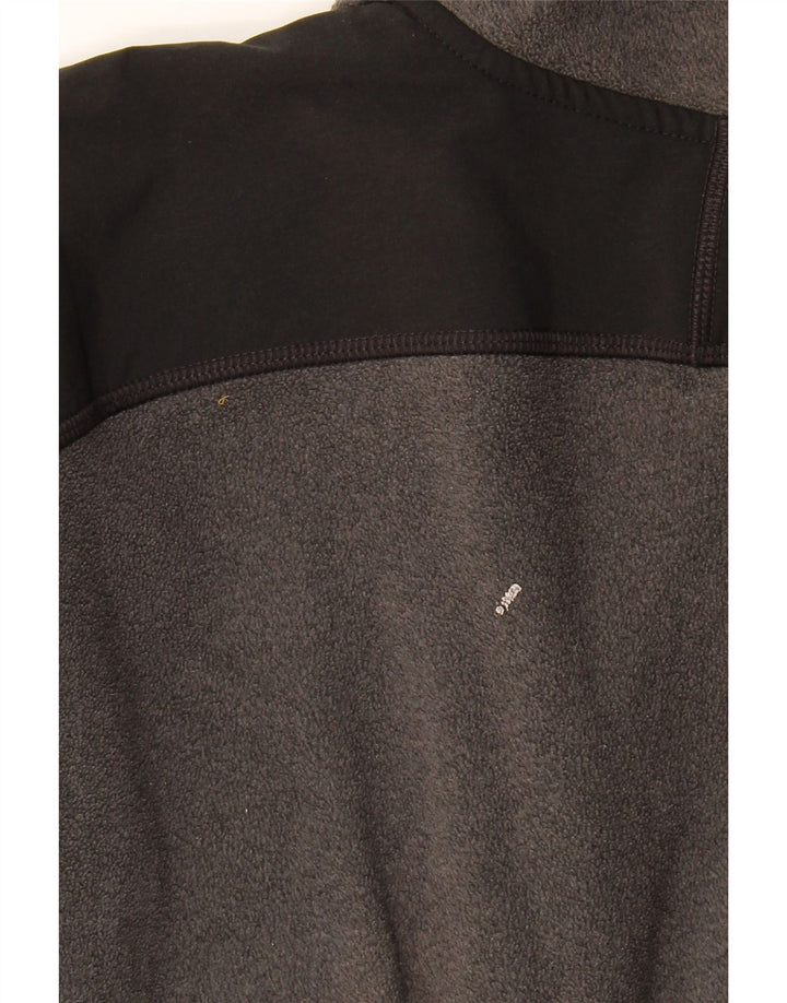 Мужская флисовая куртка The North Face UK 36, маленькая серая, полиэстер с цветными блоками