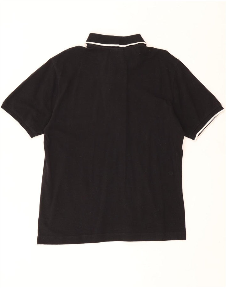 Мужская рубашка поло DIADORA Italia с графическим рисунком, средний черный хлопок