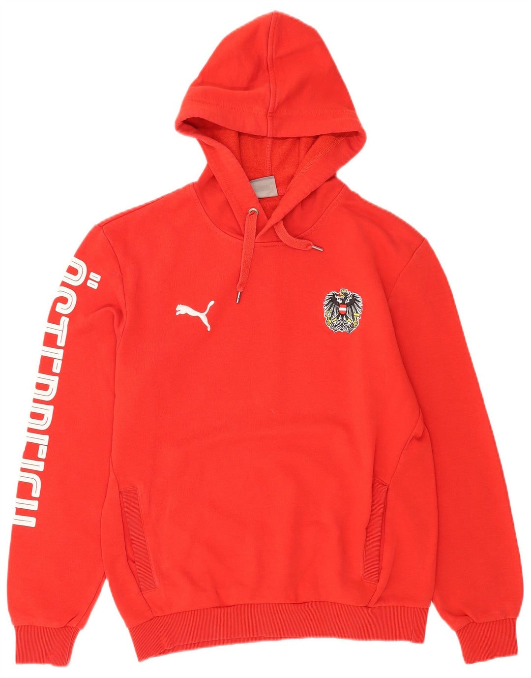 Мужской джемпер с капюшоном с рисунком Puma, средний красный