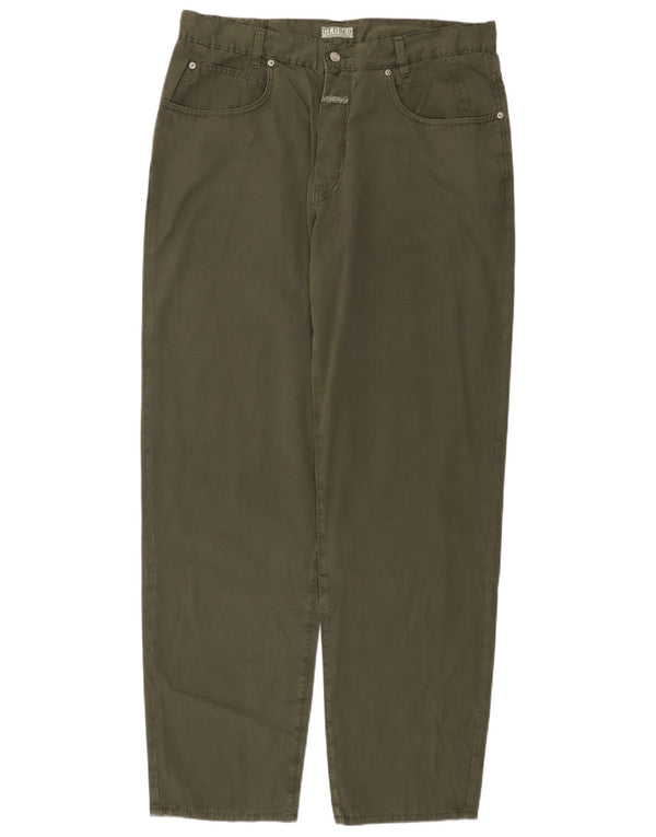 Закрытые мужские свободные повседневные брюки W40 L34, хлопок цвета хаки