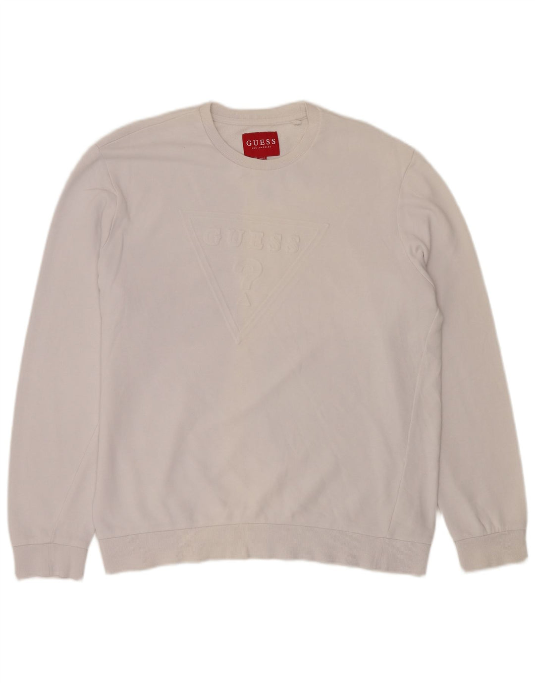 Guess Мужской свитшот с рисунком XL из хлопка белого цвета