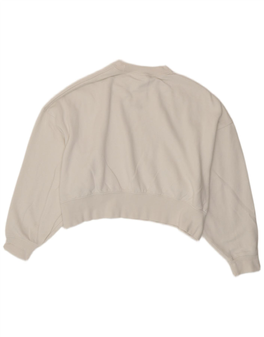 Женский укороченный свитшот большого размера Nike UK 14, средний размер, белый хлопок