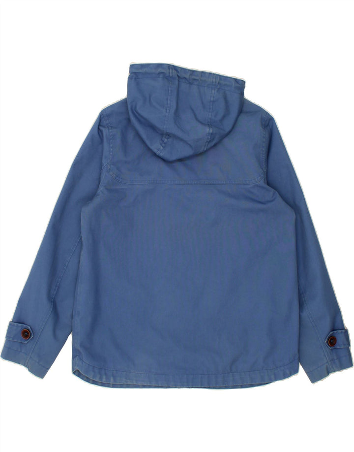 JOULES Womens Hooded Windbreaker Jacket UK 12 Medium Blue Cotton Vintage Joules and Second-Hand Joules from Messina Hembry 