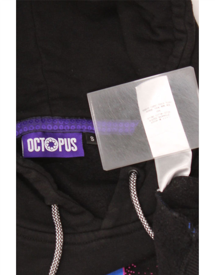 Мужской джемпер с капюшоном OCTOPUS, маленький черный, хлопок с цветными блоками