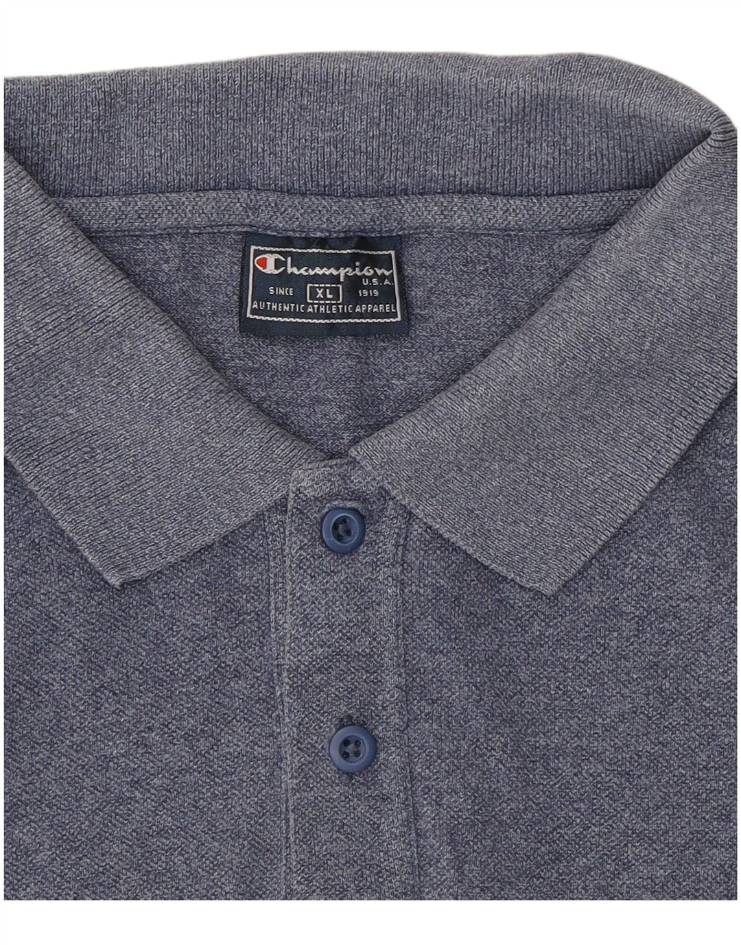 CHAMPION Mens Polo Shirt XL Blue Cotton