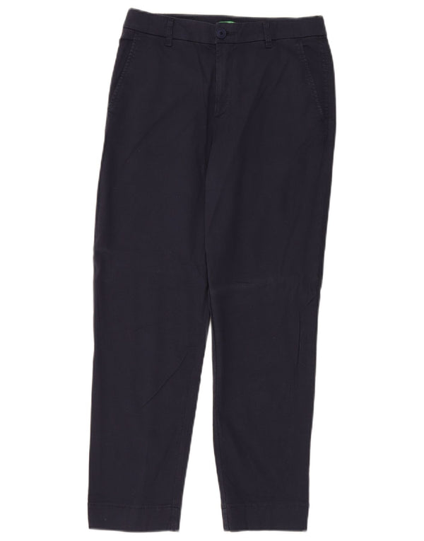 Женские зауженные брюки-чиносы Benetton UK 6 XS W28 L25 Темно-синие, хлопок