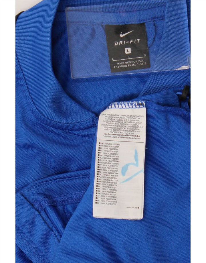 Мужская спортивная куртка с графическим рисунком Nike Dri Fit, большая синяя цветная блокировка