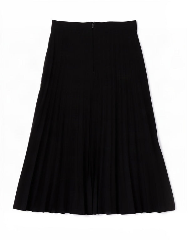 Zara Womens Pleated A-Line Skirt Small W26 Black