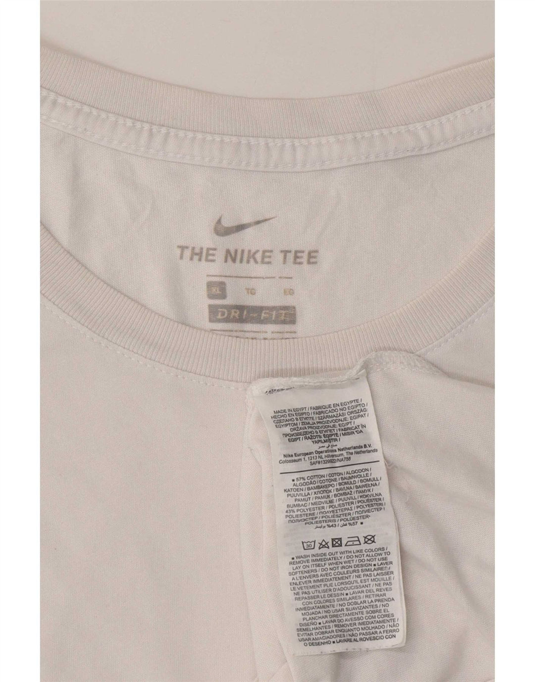 Мужская футболка Nike Top XL, белый хлопок