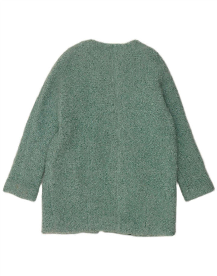 Женское пальто оверсайз Zara UK 14, хлопковый средний синий цвет
