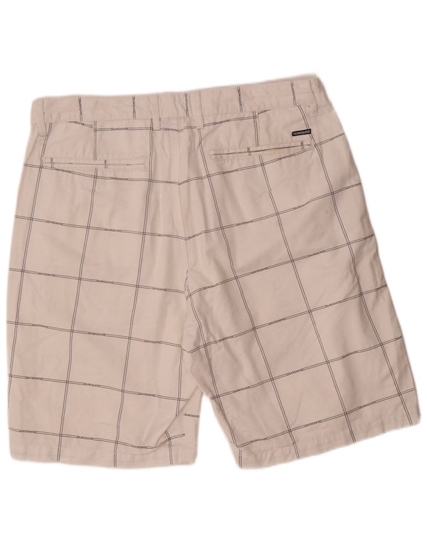 Мужские шорты чинос Quiksilver Regular W36, хлопок, большая белая клетка