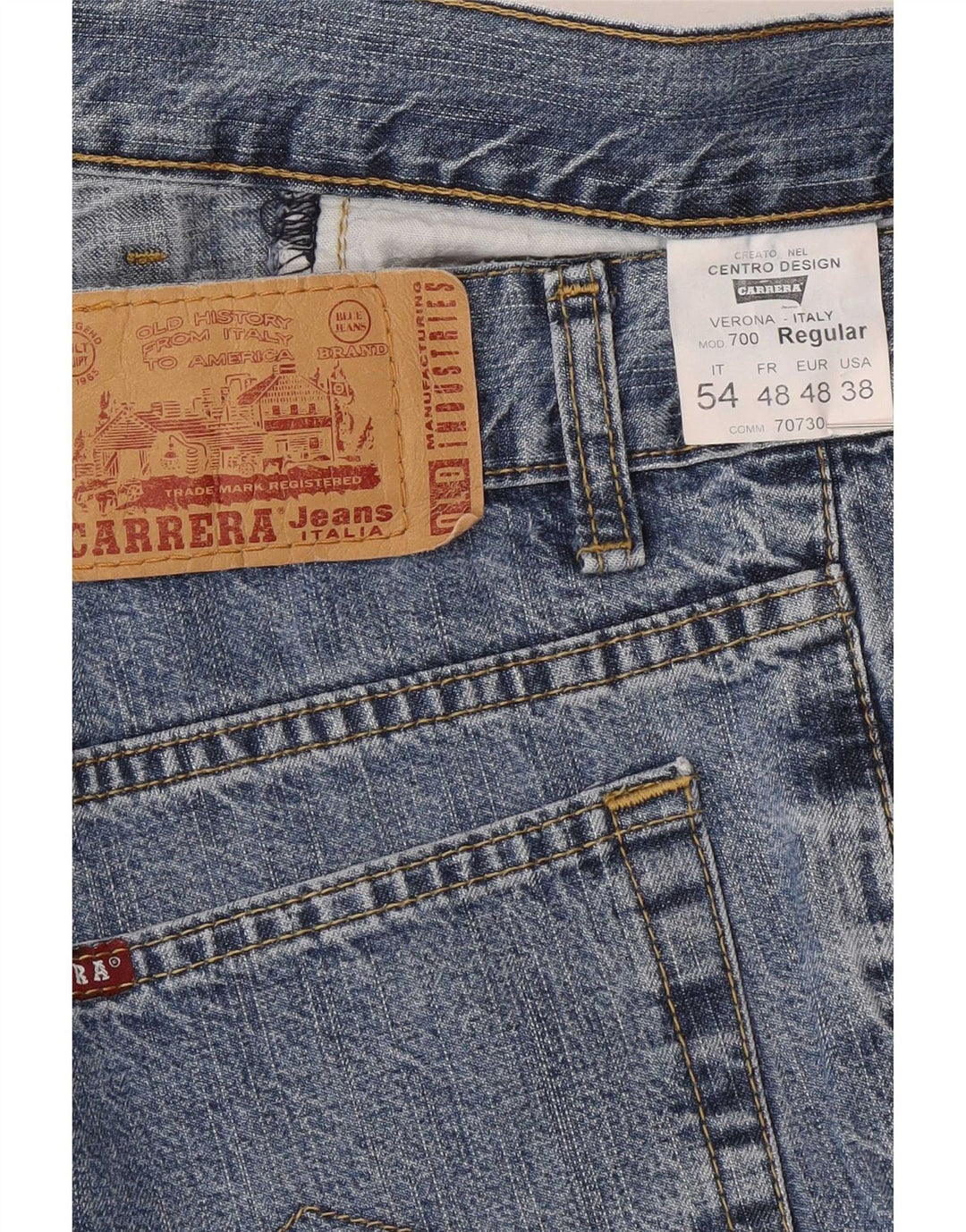Мужские прямые джинсы Carrera 700 Regular W38 L28, синий хлопок