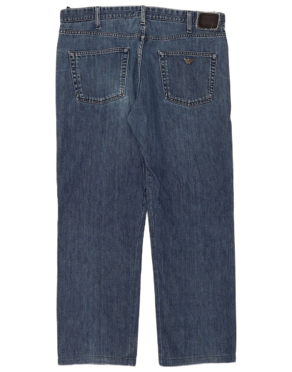 Мужские прямые джинсы Armani W38 L31 синие, хлопок