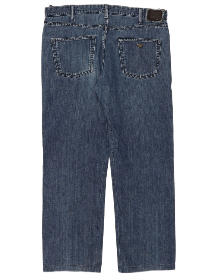 Мужские прямые джинсы Armani W38 L31 синие, хлопок
