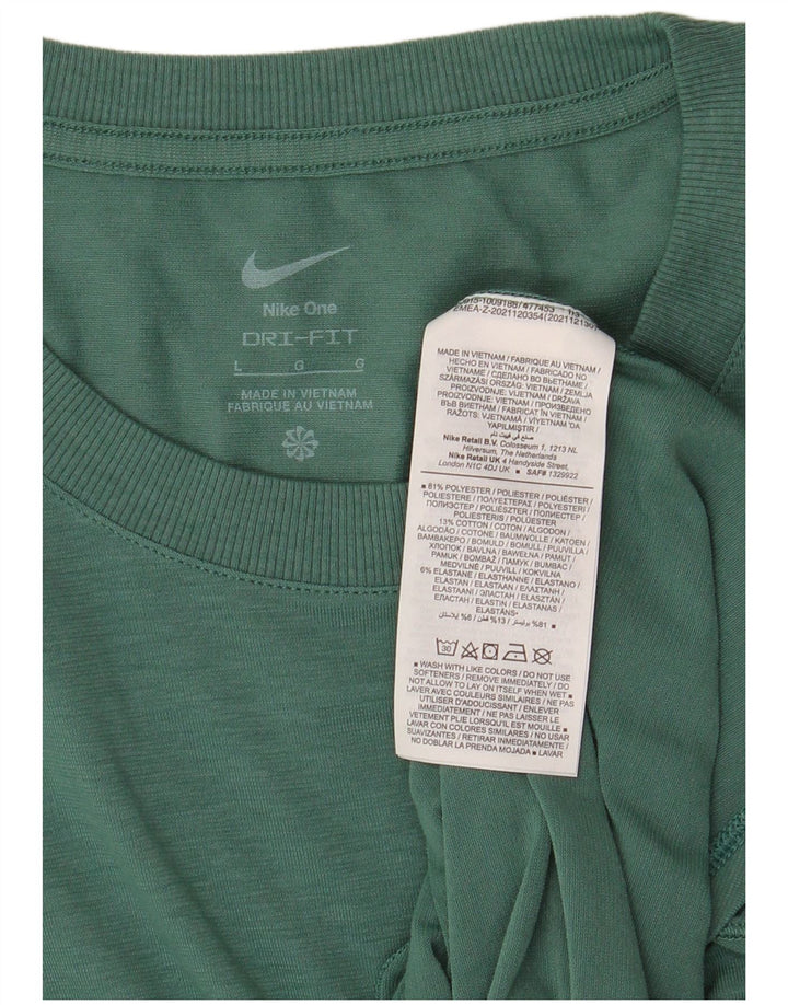 Мужская футболка NIKE Dri Fit, большой зеленый полиэстер